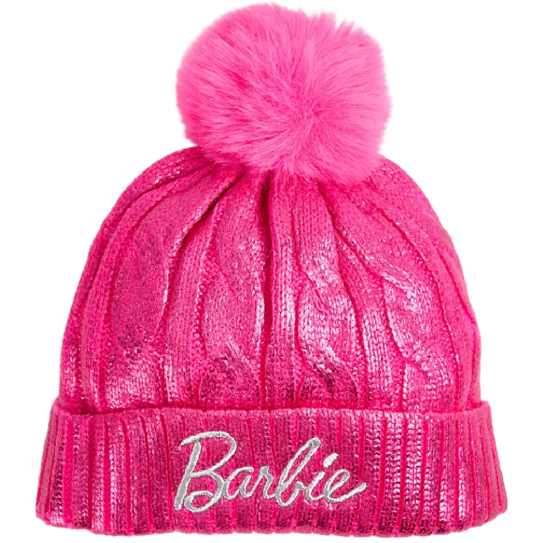 Barbie | Pink Sparkly Beanie | Little Gecko