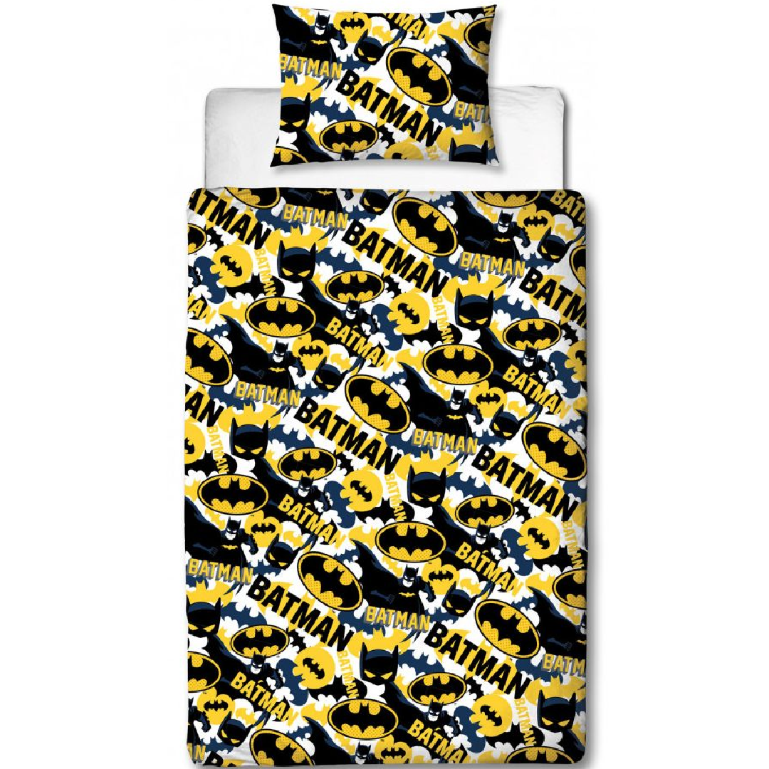 Batman | Camo Single Bed Quilt Cover Set | Little Gecko