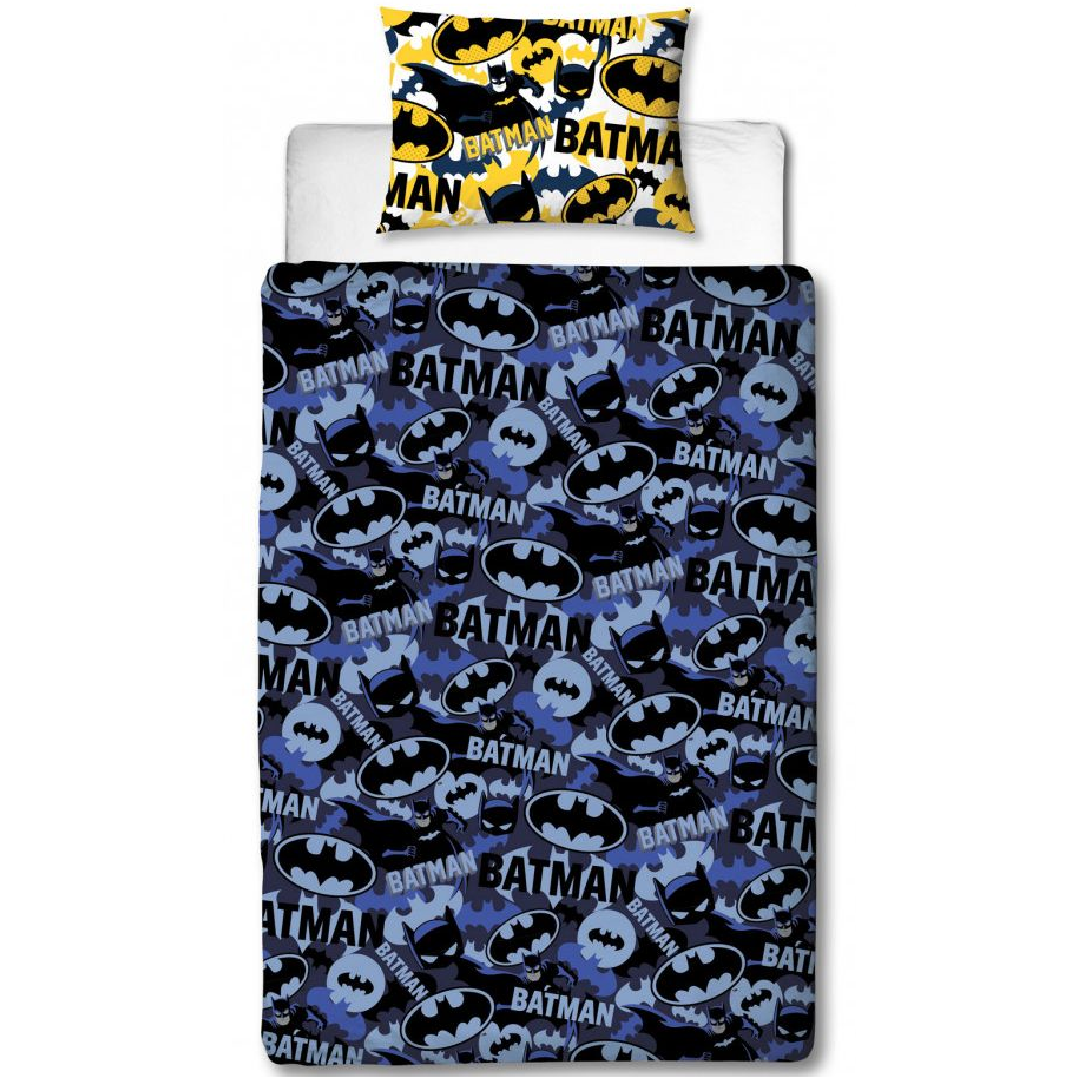 Batman | Camo Single Bed Quilt Cover Set | Little Gecko