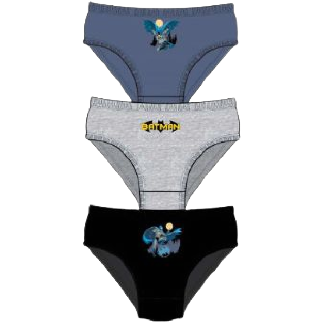 Batman | 3pk Blue/Grey/Black Underwear | Little Gecko
