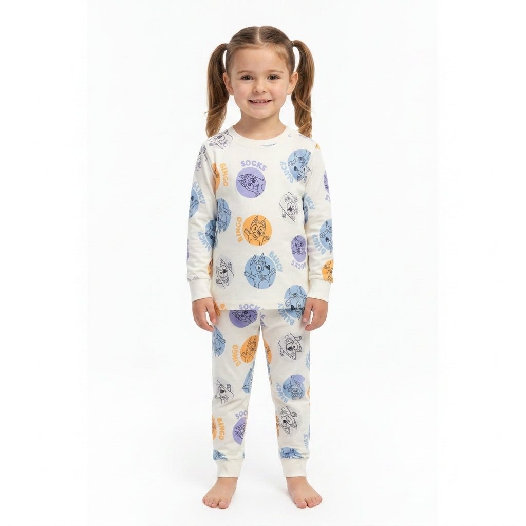 BLUEY Cream Characters Pyjama Set