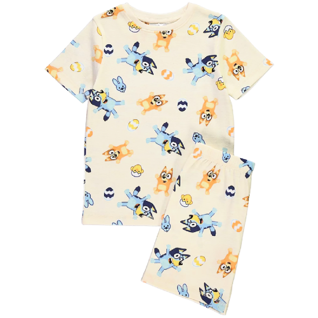 Bluey | Cream Shortie Pyjamas | Little Gecko