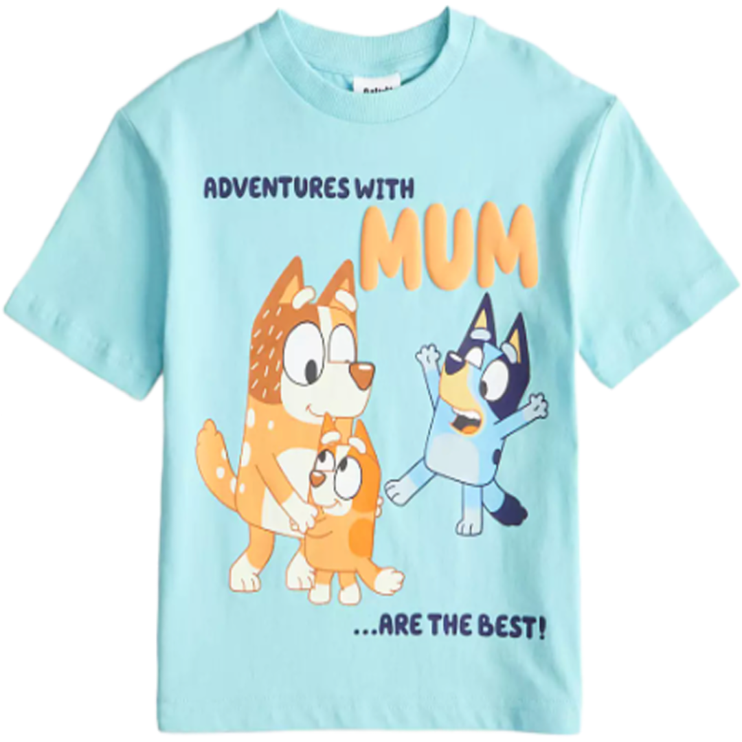 Bluey | Light Blue Mum T-Shirt | Little Gecko