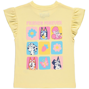 Bluey | Yellow Frill Sleeve T-Shirt | Little Gecko