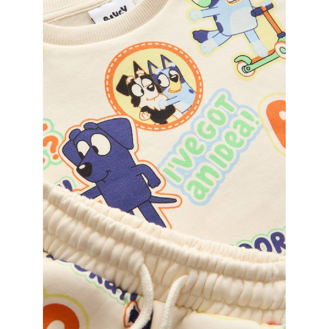 Bluey | All Over Print Sweatshirt & Shorts Set | Little Gecko
