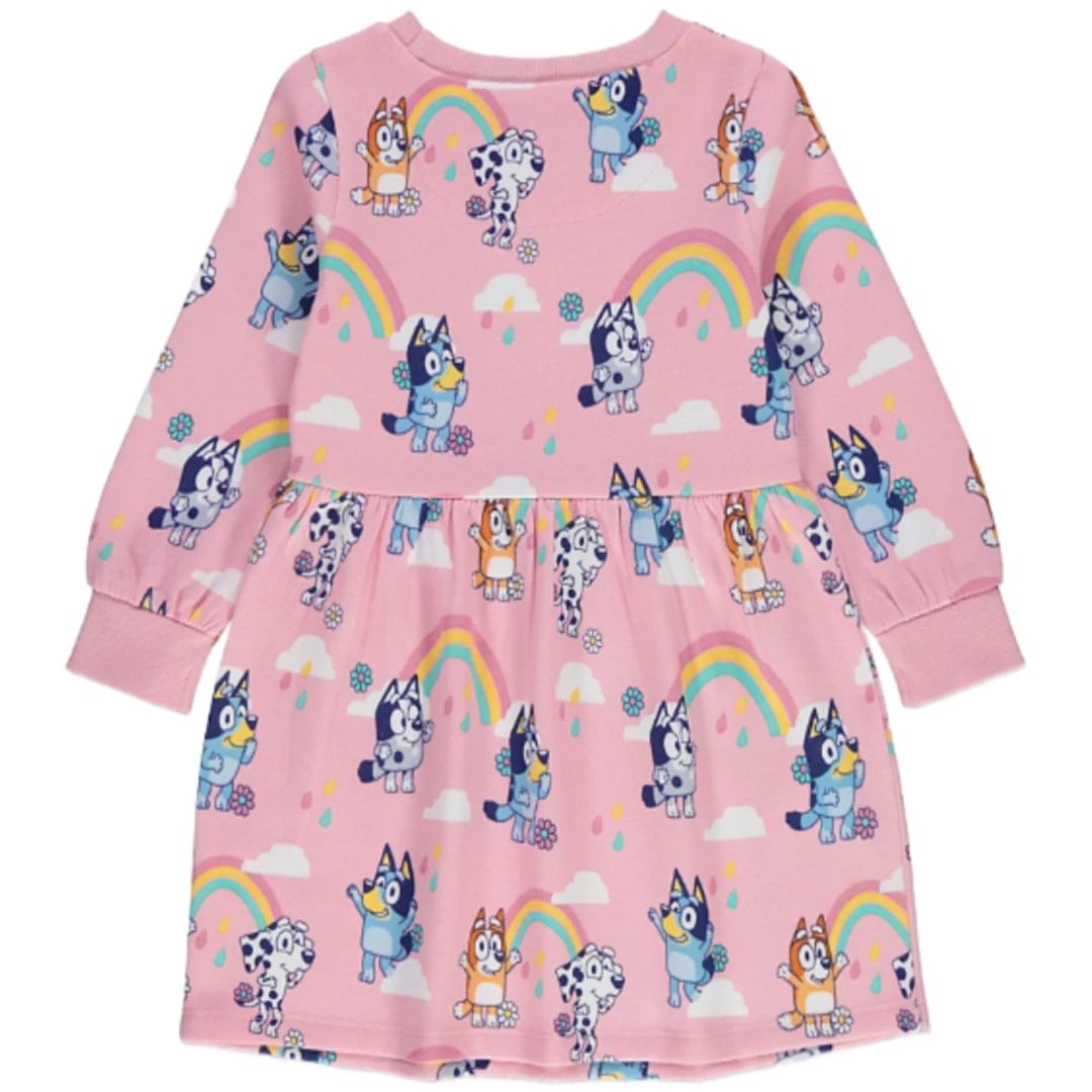 Bluey | Pink Sweater Dress & Bag Set | Little Gecko