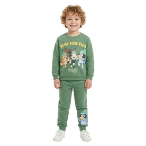 BLUEY Green Sweatshirt & Trackpants Set