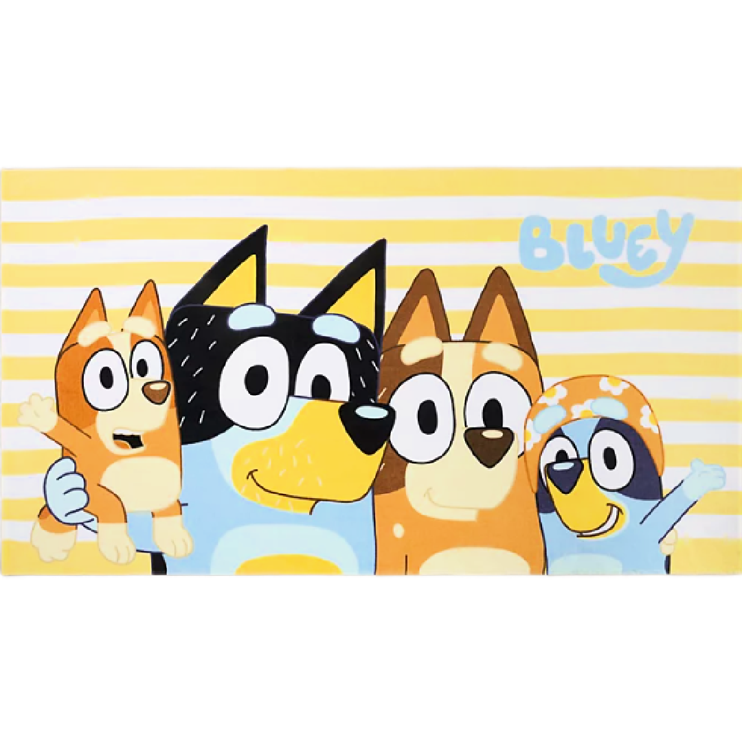 BLUEY Large Striped Towel