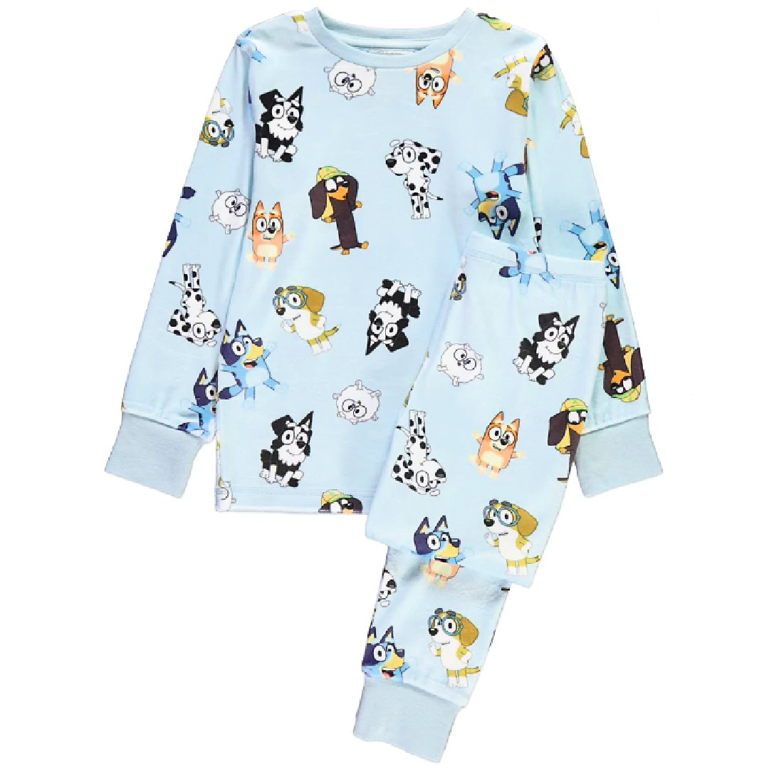 Bluey | Light Blue Fleece Pyjamas | Little Gecko