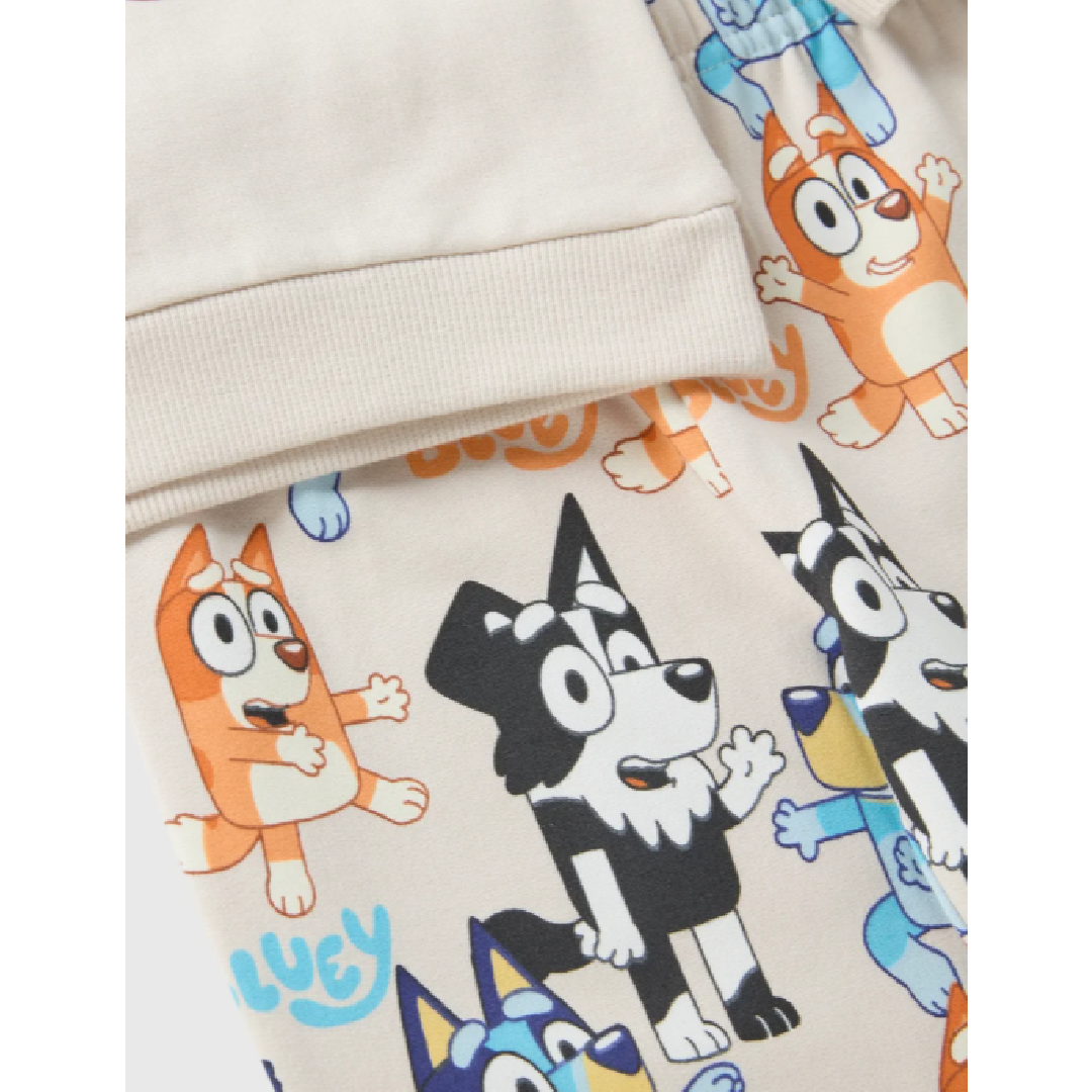 Bluey | Cream Sweatshirt & Jogging Pants Set | Little Gecko