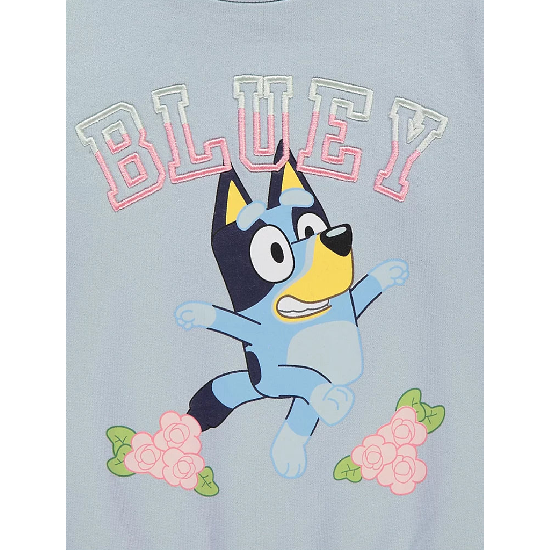 Bluey | Blue Flower Sweatshirt | Little Gecko