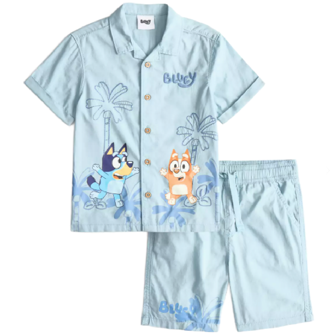 Bluey | Bluey & Bingo Shirt & Shorts Set | Little Gecko