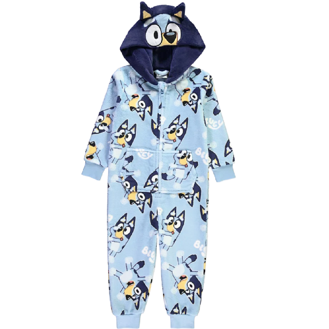 Bluey | Light Blue Fleece All-In-One | Little Gecko