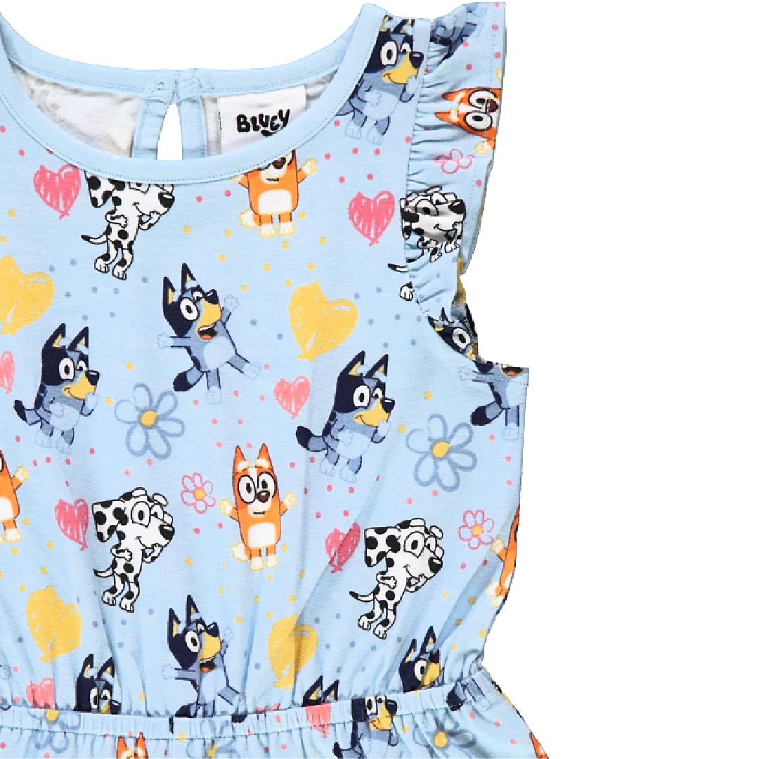 Bluey | 2pk Pink/Blue Playsuits | Little Gecko