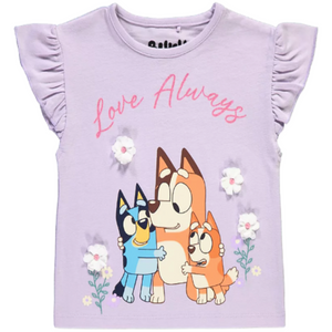 Bluey | Lilac Love Always T-Shirt | Little Gecko