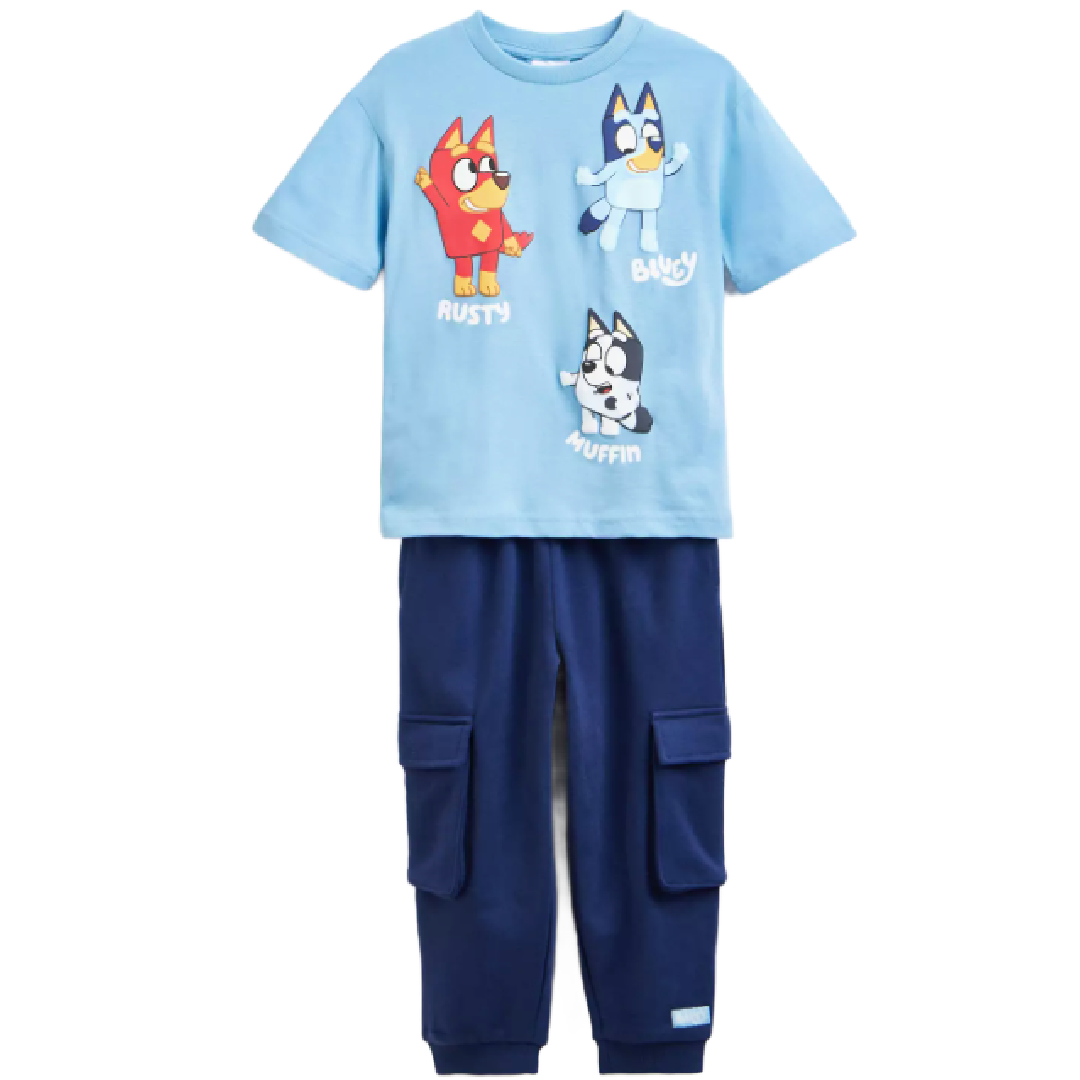 Bluey | Bluey & Friends T-Shirt & Trackpants Set | Little Gecko