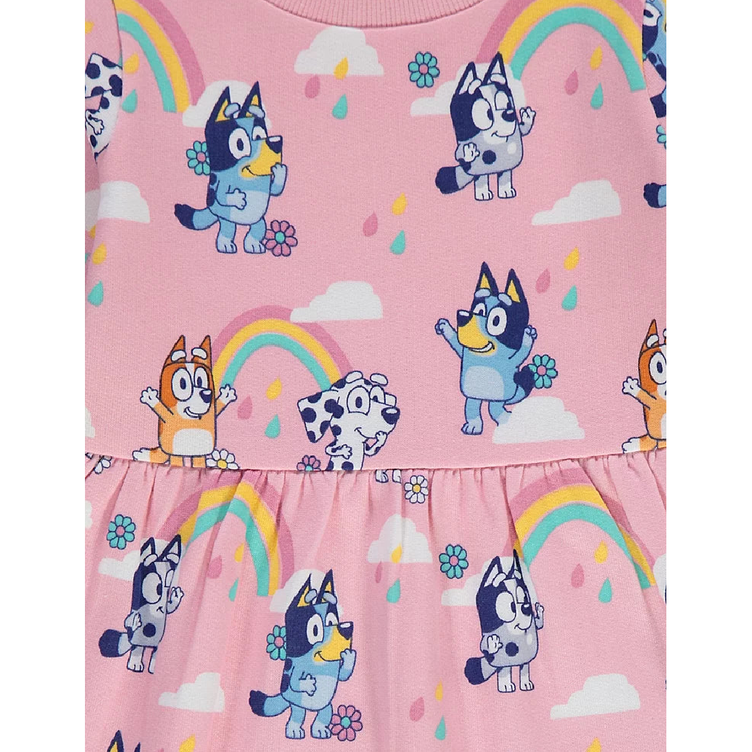 Bluey | Pink Sweater Dress & Bag Set | Little Gecko