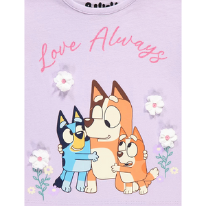 Bluey | Lilac Love Always T-Shirt | Little Gecko