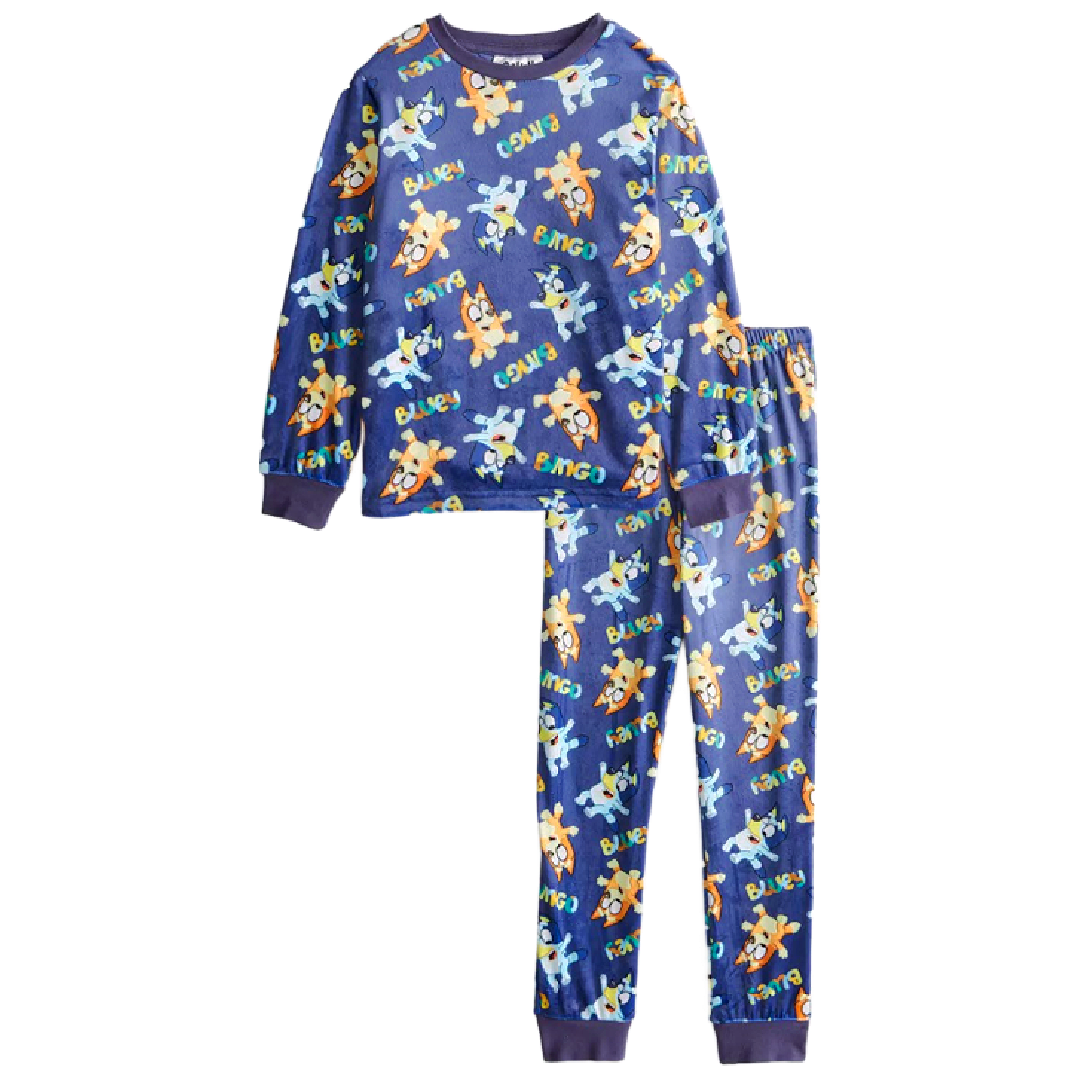 Bluey | Bluey & Bingo Velour Pyjamas | Little Gecko