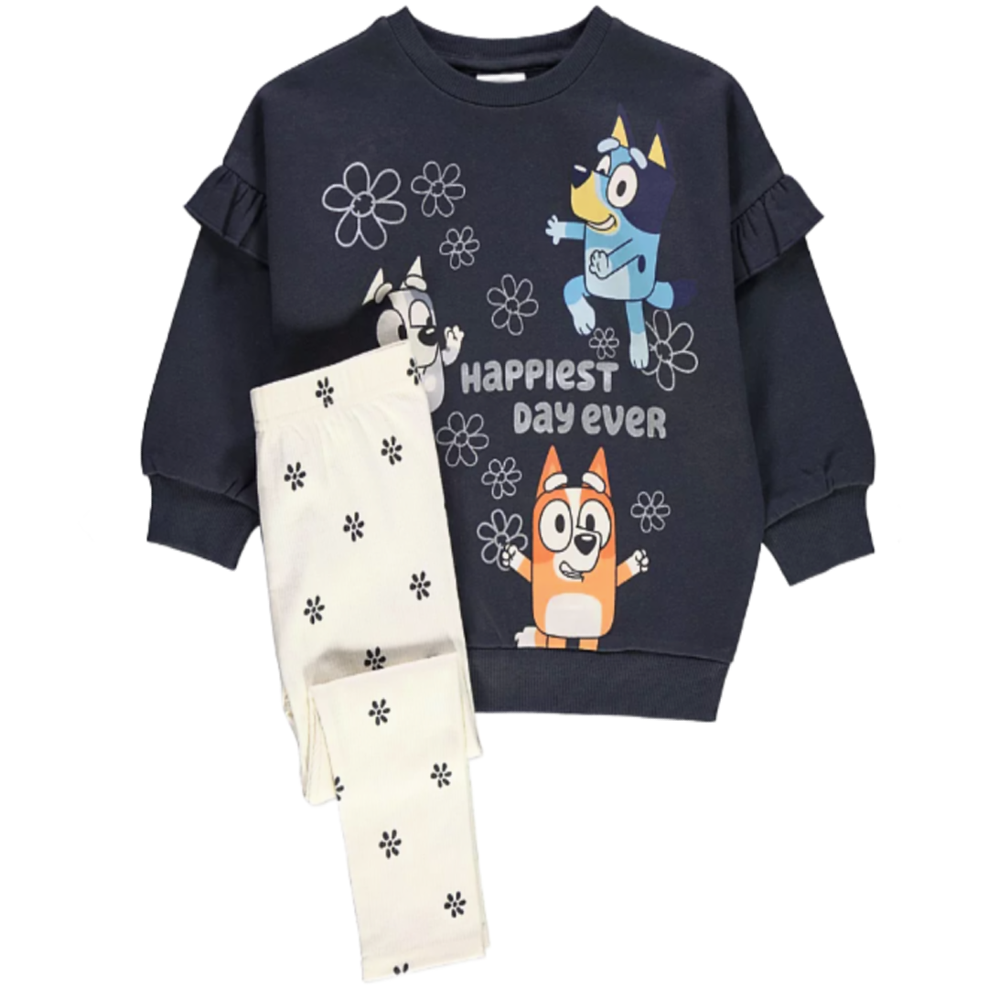 Bluey | Navy Sweatshirt & Leggings Set | Little Gecko