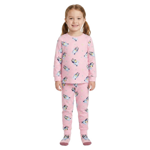 BLUEY Pink Velour Pyjama & Sock Set