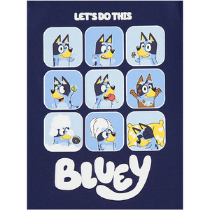 Bluey | Navy Let's Do This Shortie Pyjamas | Little Gecko
