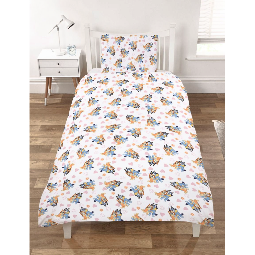 Bluey | I Love U Single Bed Quilt Cover Set | Little Gecko