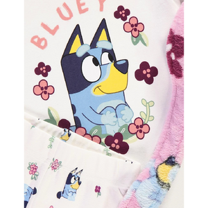 Bluey | Pink Long Pyjamas & Dressing Gown Set | Little Gecko