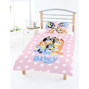 Bluey | I Love U Toddler/Cot Bed Quilt Cover Set | Little Gecko
