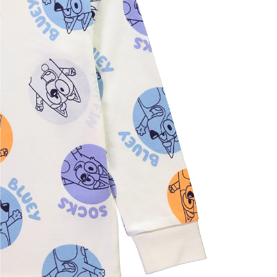 Bluey | Cream Long Pyjamas | Little Gecko