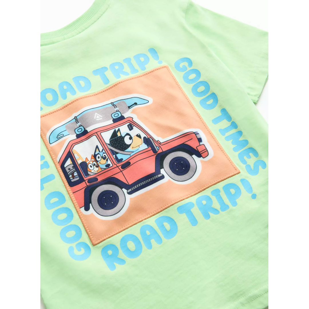Bluey | Green Road Trip Friends T-Shirt | Little Gecko