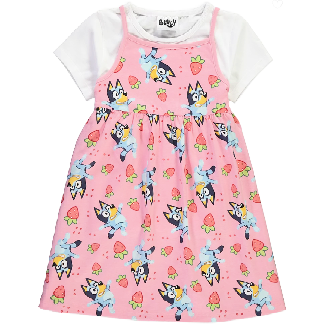 Bluey | Strawberry Dress & T-Shirt Set | Little Gecko