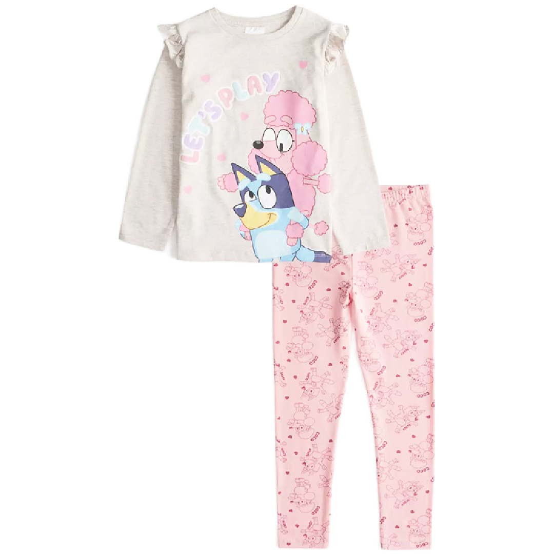 Bluey | Pink/Grey Pyjamas | Little Gecko