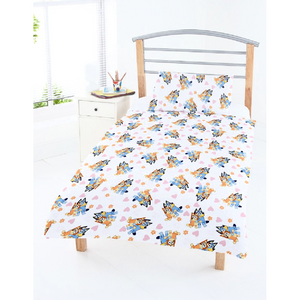 Bluey | I Love U Toddler/Cot Bed Quilt Cover Set | Little Gecko