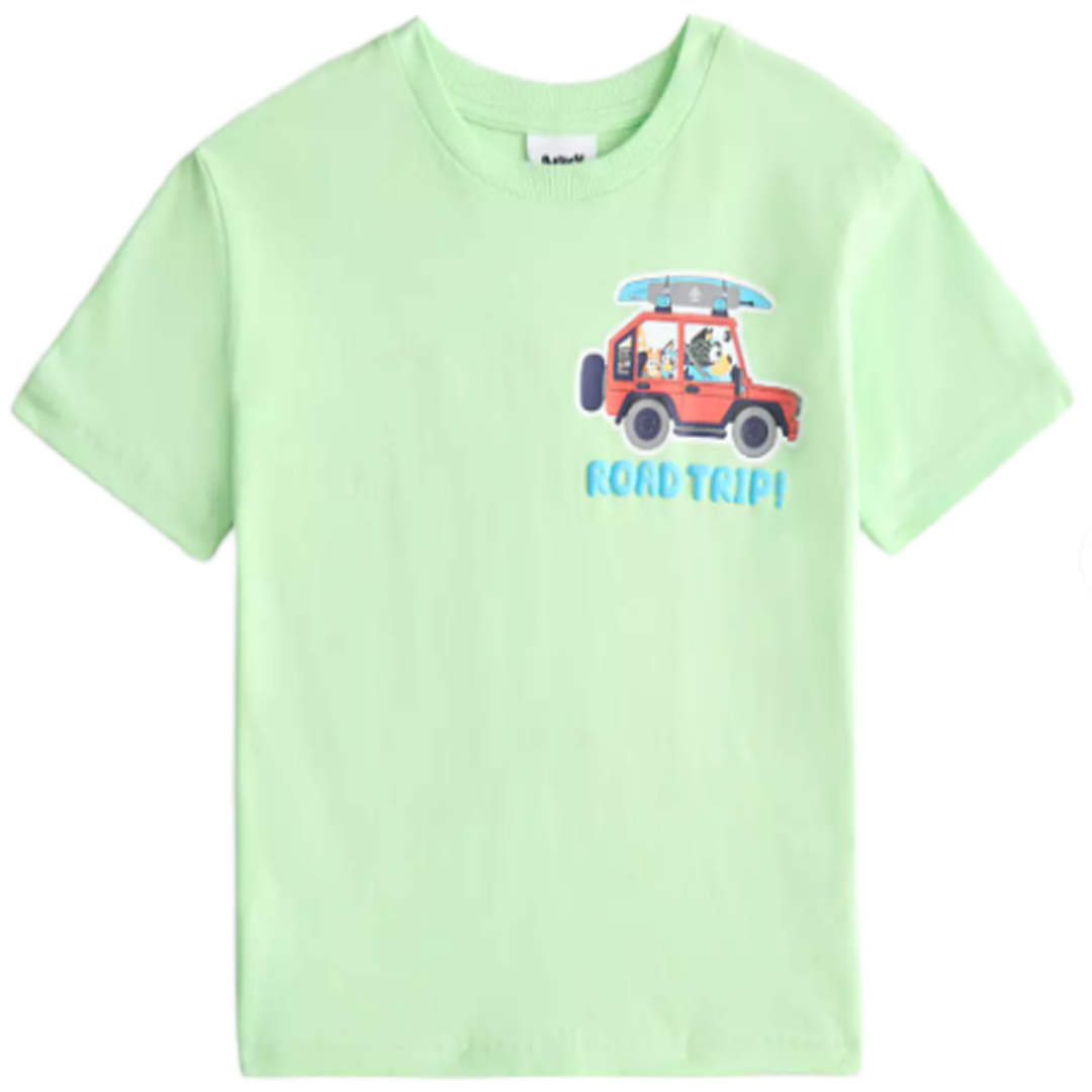 Bluey | Green Road Trip Friends T-Shirt | Little Gecko