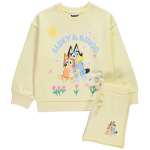 Bluey | Yellow Sweatshirt & Shorts Set | Little Gecko