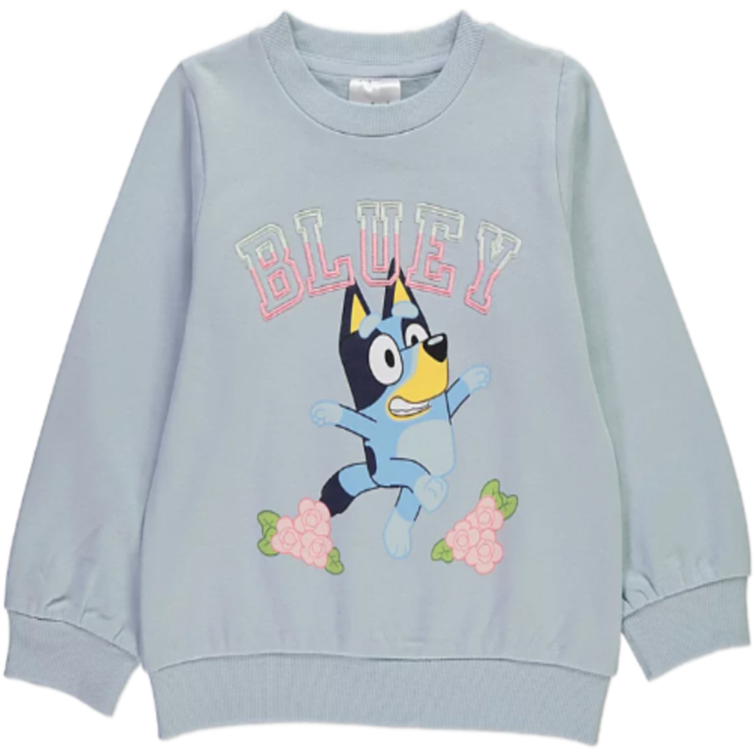 Bluey | Blue Flower Sweatshirt | Little Gecko