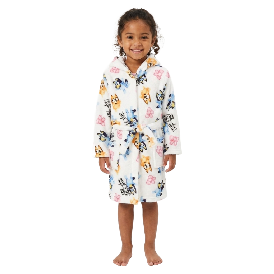 BLUEY White Fleece Dressing Gown