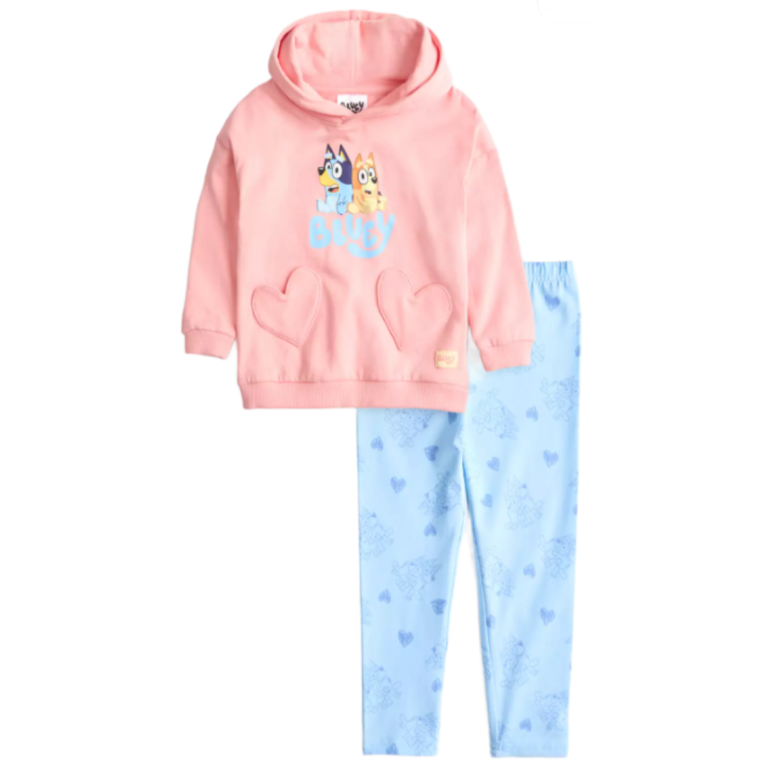Bluey | Pink Sweatshirt & Leggings Set | Little Gecko