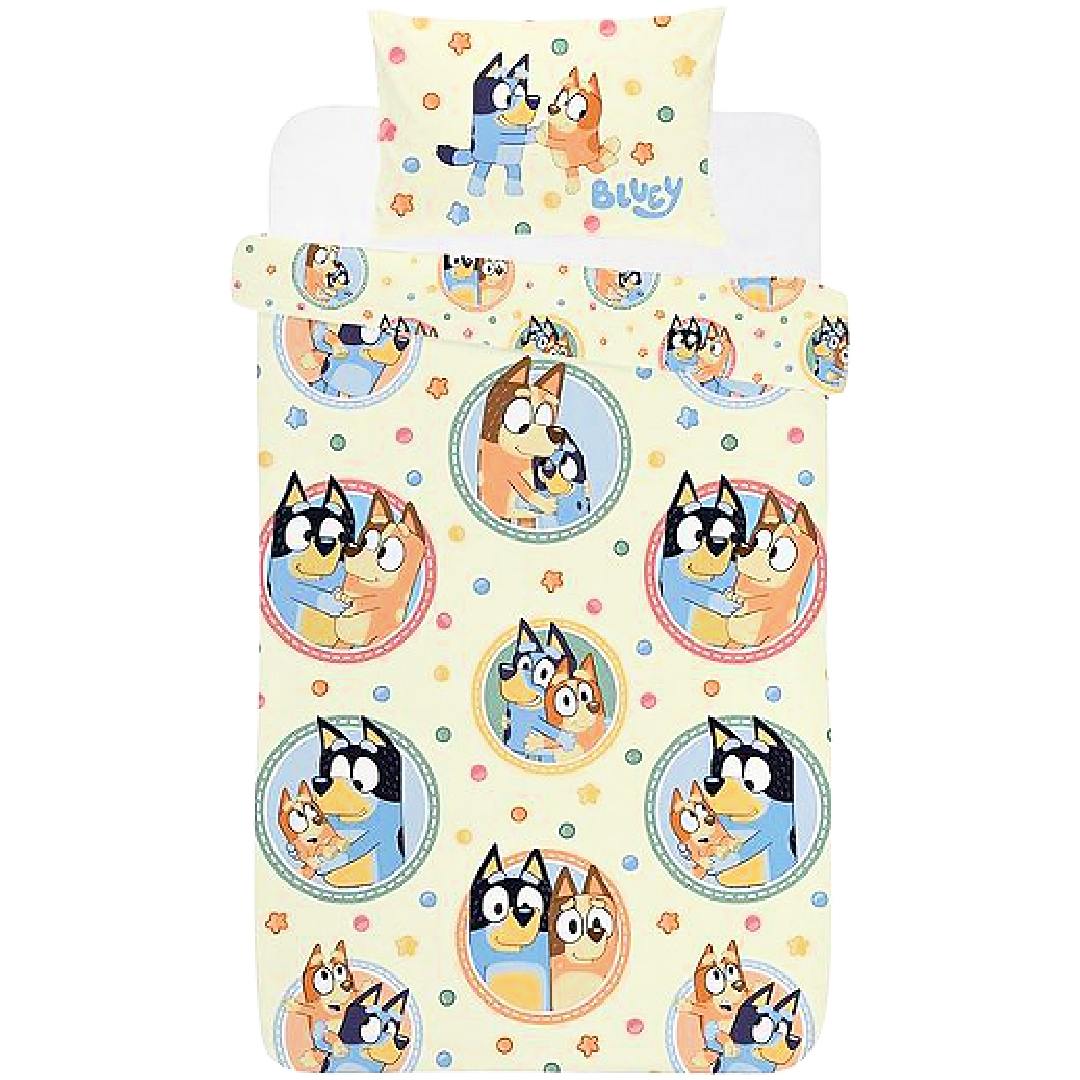 Bluey | Single Bed Quilt Cover Set - Happy | Little Gecko