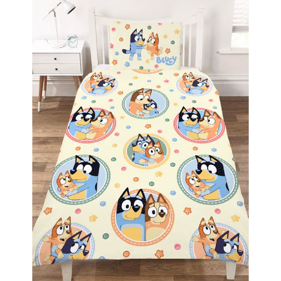 Bluey | Single Bed Quilt Cover Set - Happy | Little Gecko