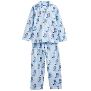 BLUEY Blue Button Up Pyjama Set