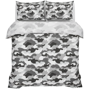 CAMOUFLAGE GREY Double/Queen Bed Quilt Cover Set