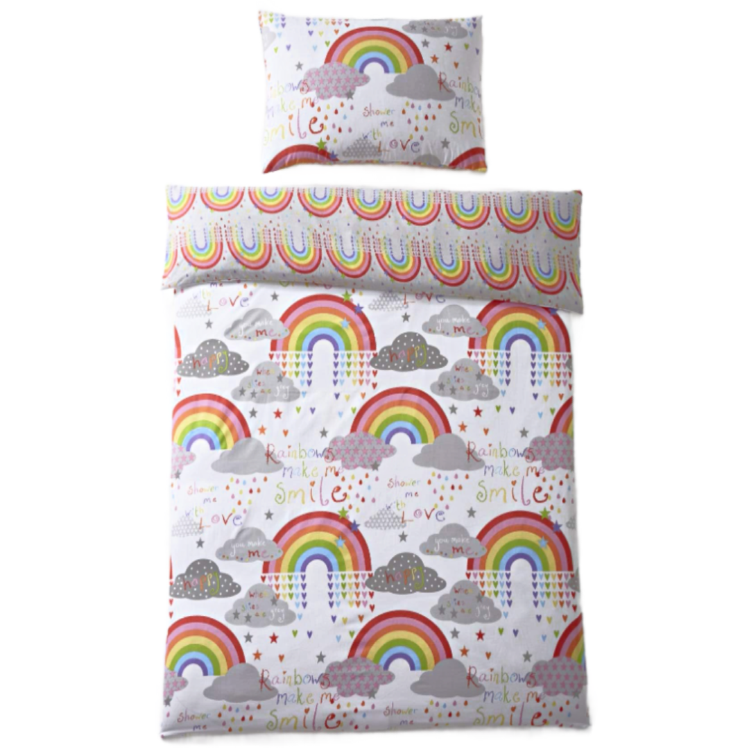 CLOUDS & RAINBOWS Double/Queen Bed Quilt Cover Set