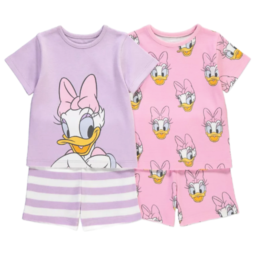 Daisy Duck | 2pk Shortie Pyjamas | Little Gecko