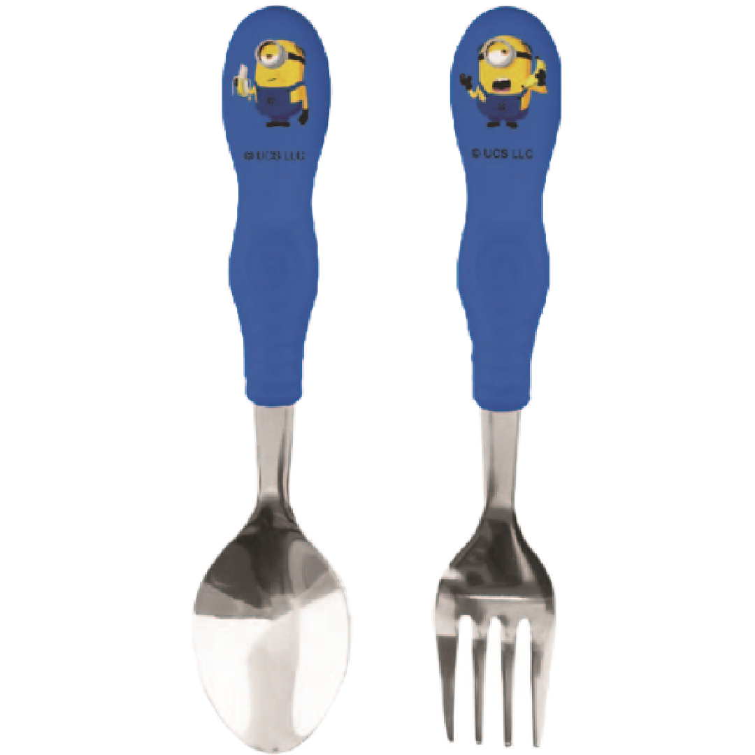 Despicable Me | 2pc Blue Cutlery Set | Little Gecko