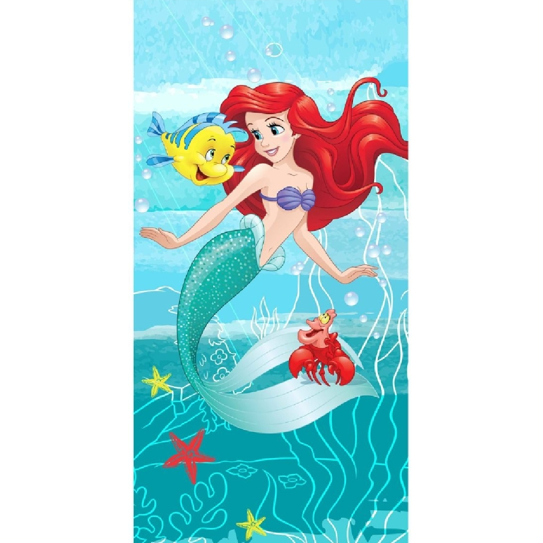 Disney Princess | Ariel & Friends Towel | Little Gecko