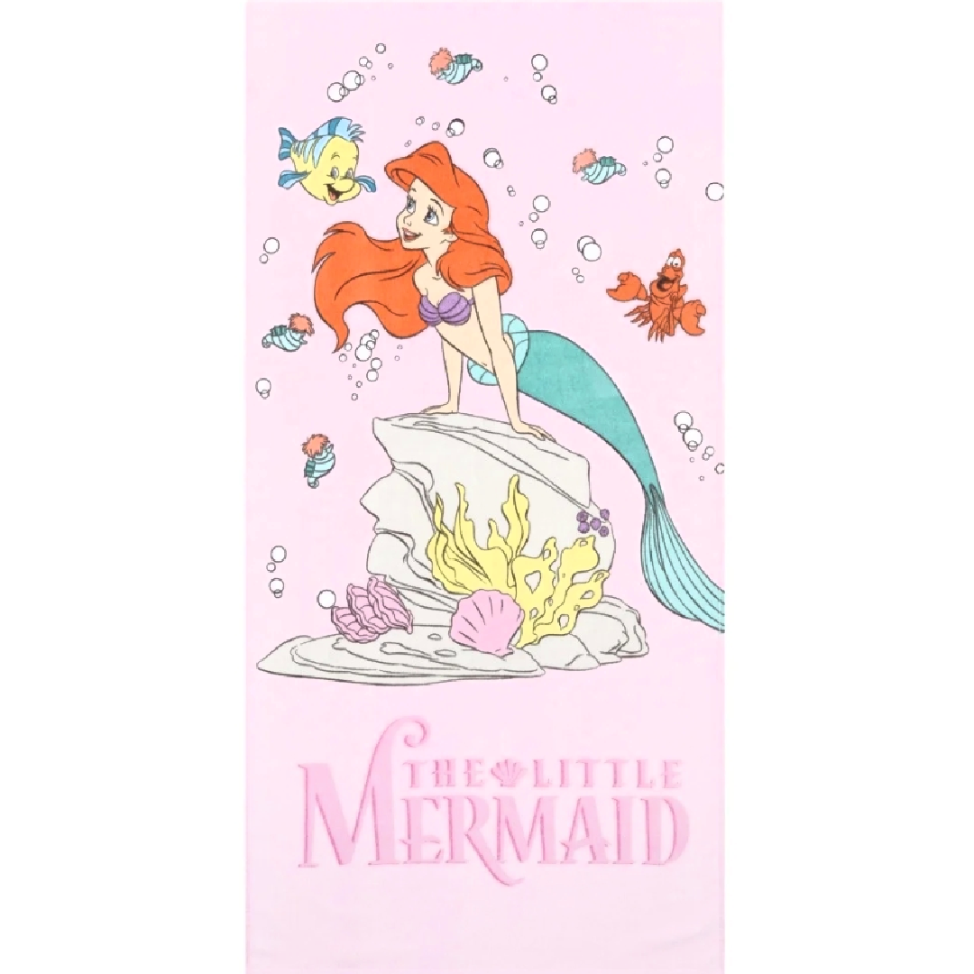 Disney Princess | Pink Ariel Towel | Little Gecko