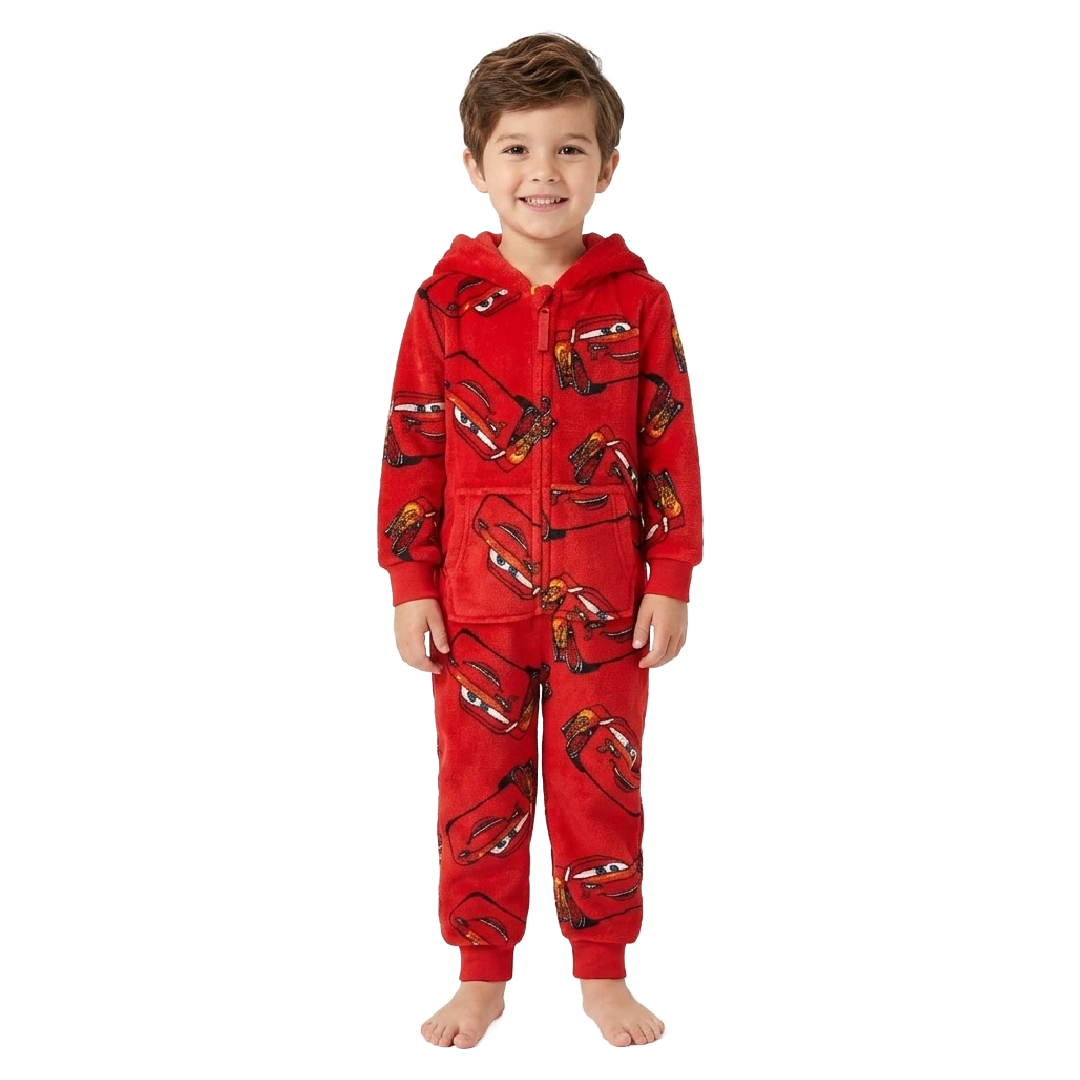 Disney Cars | Red Fleece All-In-One | Little Gecko