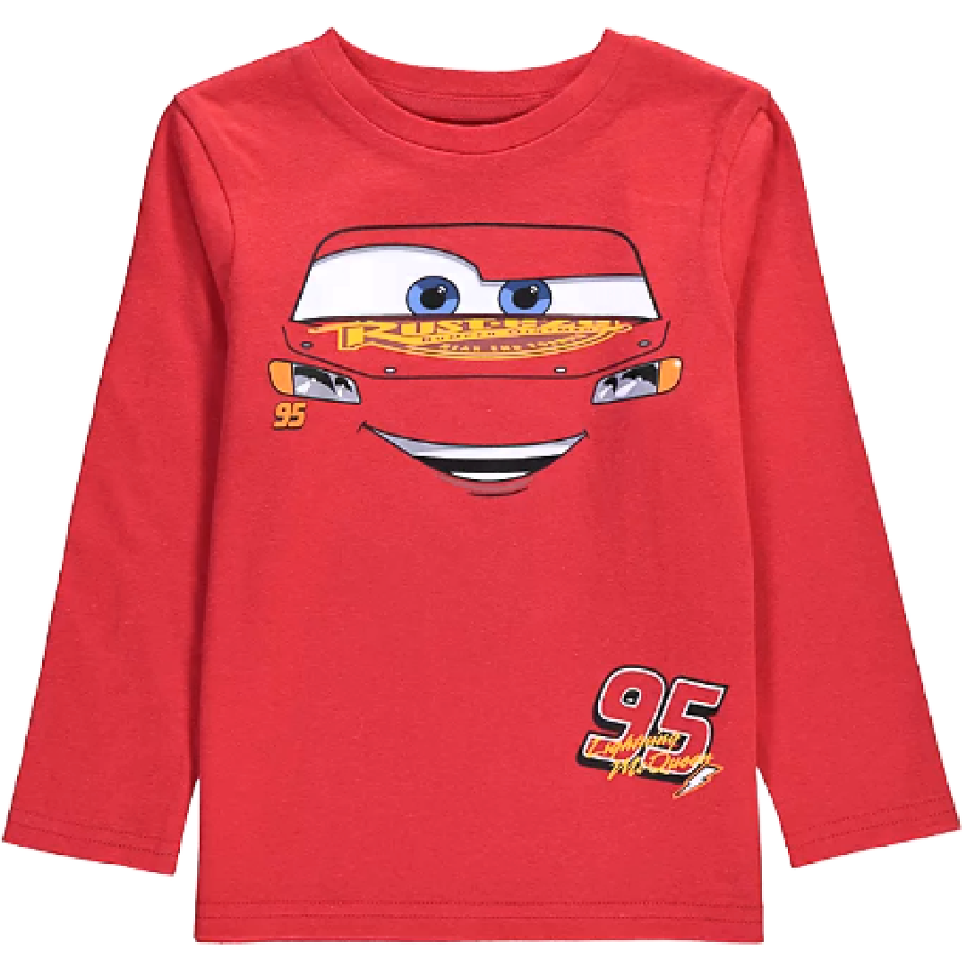 Disney Cars | Red Long Sleeve T-Shirt | Little Gecko